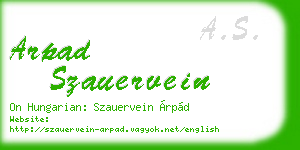 arpad szauervein business card